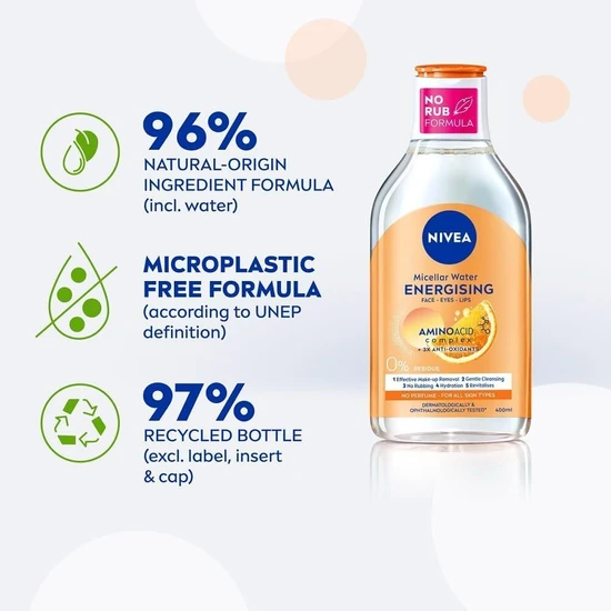 Nivea Micellar Water Energising Amino Acid Complex 400ml