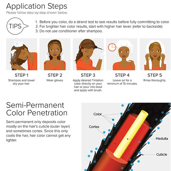 Kiss Red By Kiss Colours Tintation Semi Permanent Flaming Orange T650 148ml