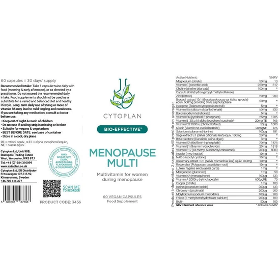 Cytoplan Menopause Multi Capsules 60 Capsules