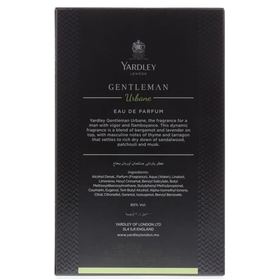 Yardley Gentleman Urbane Eau De Parfum 100ml