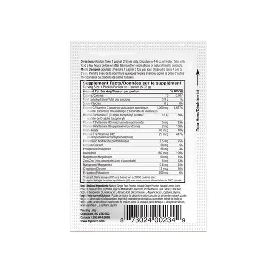 Ener-Life Ener-C Lemon Ginger Sugar Free Sachets 30 Sachets