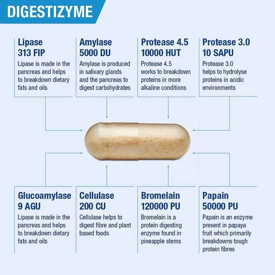 Lamberts Digestizyme Capsules 100 Capsules