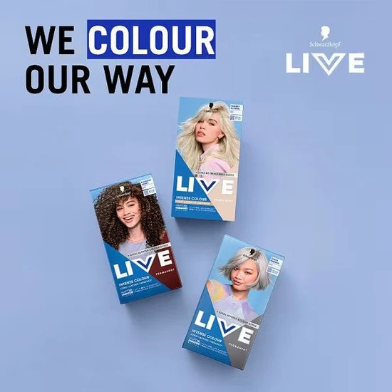 Schwarzkopf Live Intense Colour Iconic Blonde On Light Hair Permanent Hair Dye frosty blonde b11