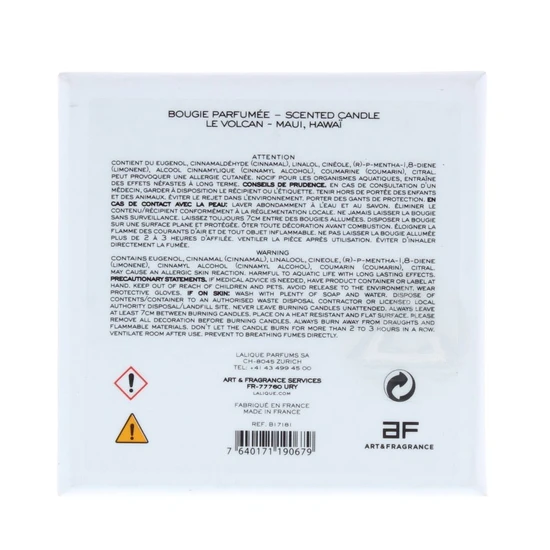 Lalique Le Volcan Maui Hawai Candle 190g