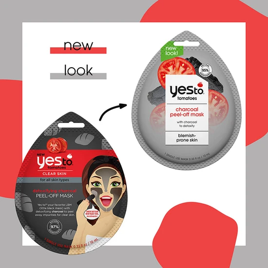 Yes To Tomatoes Blemish Prone Skin Charcoal Peel Off Mask 10ml