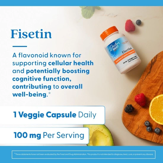 Doctor's Best Fisetin With Novusetin 100mg Vegicaps 30 Vegicaps