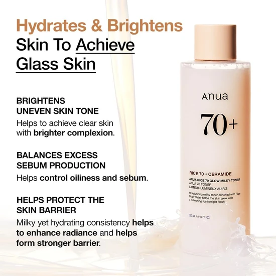 ANUA Rice 70 Glow Milky Toner 40ml