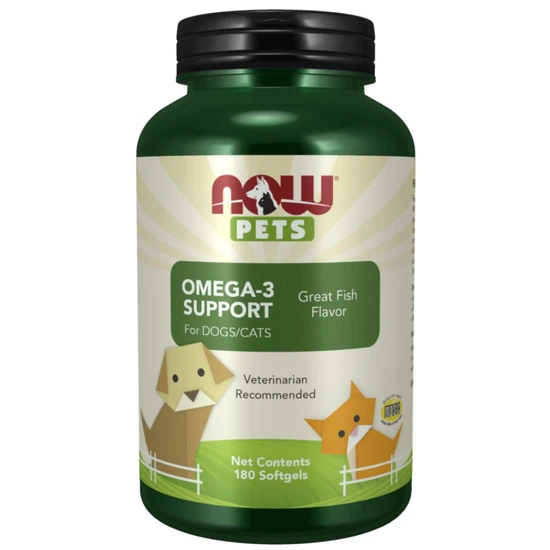 NOW Foods Pets Omega-3 Support Softgels 180