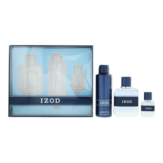Izod Eau De Toilette Gift Set 100ml Eau De Toilette, 200ml Body Spray & 15ml Eau De Toilette Spray