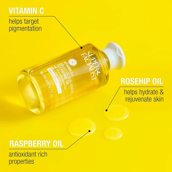 Super Facialist Vitamin C Brighten Skin Renew Cleansing Oil 100ml