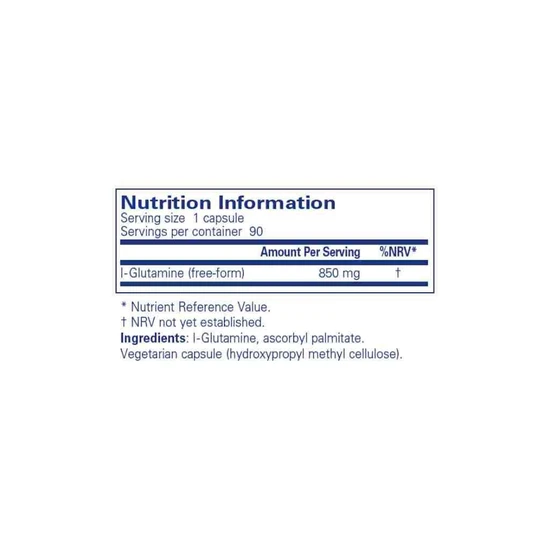 Pure Encapsulations l-Glutamine 850mg Capsules 90 Capsules