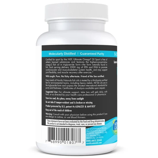 Nordic Naturals Ultimate Omega 2x Sport 60 Softgels