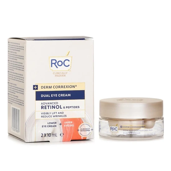 RoC Derm Correxion Dual Eye Cream Retinol Peptides Lower & Upper 2 x 10ml