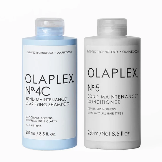 Olaplex No.4c Bond Maintenance Clarifying Shampoo & No. 5 Bond Maintenance Conditioner Duo 2 x 250ml