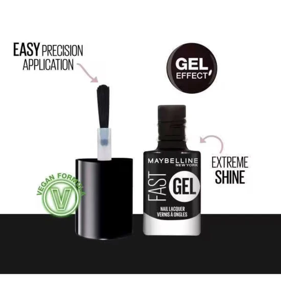 Maybelline Fast Gel Nail Polish 17 Blackout