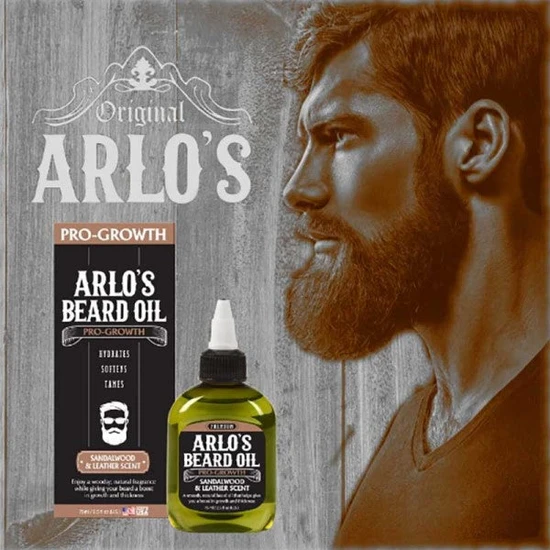 Arlos Pro Growth Beard Oil With Sandalwood & Leather Scent 75ml