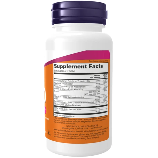 NOW Foods Vitamin B-50 100 Tablets