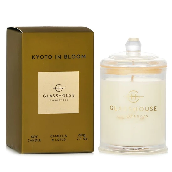Glasshouse Fragrances Triple Scented Soy Candle Kyoto In Bloom Camellia & Lotus 60g