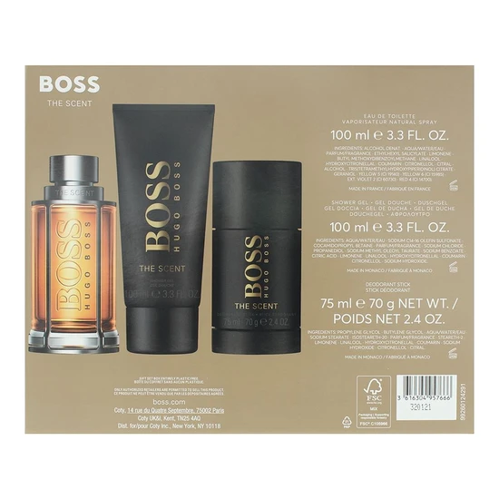 Hugo Boss The Scent Gift Set 100ml Eau De Toilette, 100ml Shower Gel & 75ml Deodorant Stick