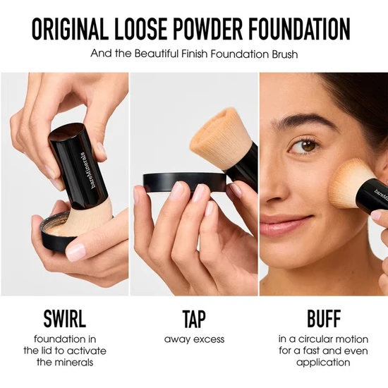 bareMinerals The Original Get Started Kit 3-Piece Mineral Makeup Set Medium Tan 18