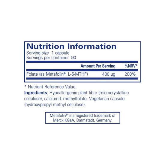Pure Encapsulations Folate 400 Capsules 90 Capsules