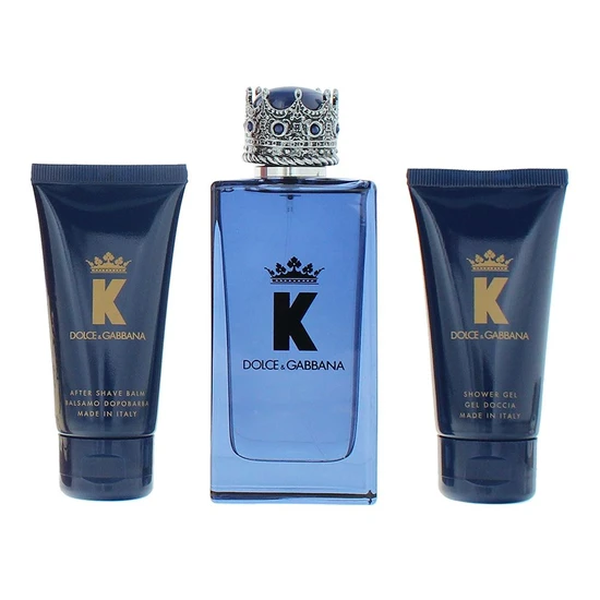 Dolce & Gabbana K Eau De Parfum Aftershave Balm + Shower Gel Gift Set 100ml