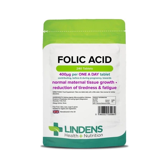 Lindens Folic Acid 400mcg Tablets 240 Tablets