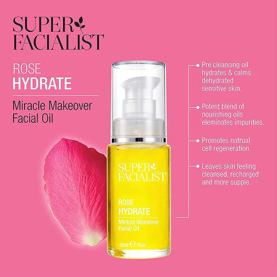 Super Facialist Rose Hydrate Miracle Makeover Facial Oil 30ml