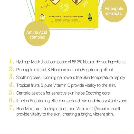 LALARECIPE Heart Goggle Brightening Mask 7g