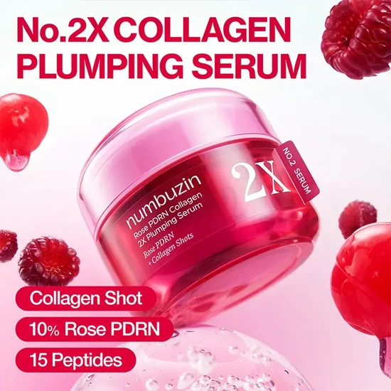 Numbuzin No. 2 Rose PDRN Collagen 2x Plumping Serum 30ml