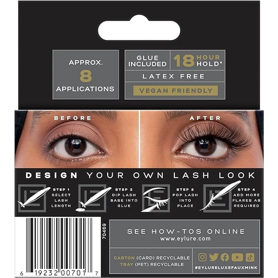 Eylure Luxe Faux Mink Effect Individual Lashes