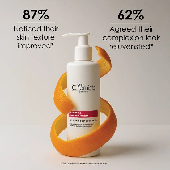 skinChemists Balancing Vitamin C & Glycolic Acid Cream Cleanser 200ml