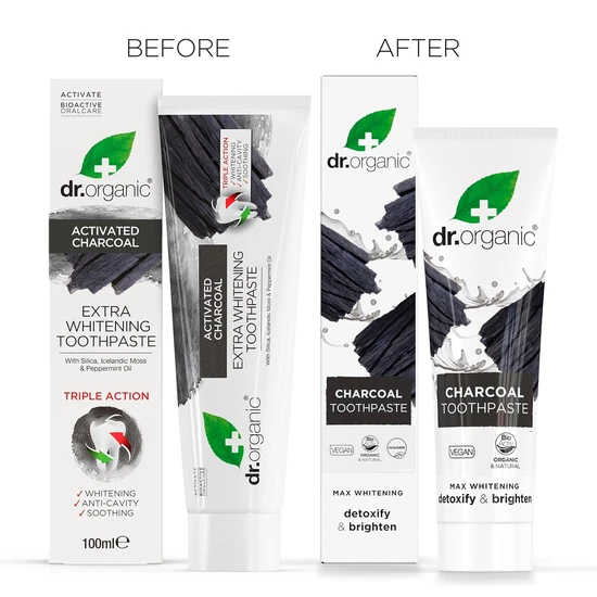 Dr. Organic Charcoal Max Whitening Toothpaste 100ml