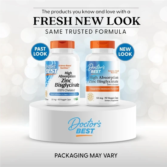 Doctor's Best High Absorption Zinc Bisglycinate 50mg - 90 Capsules