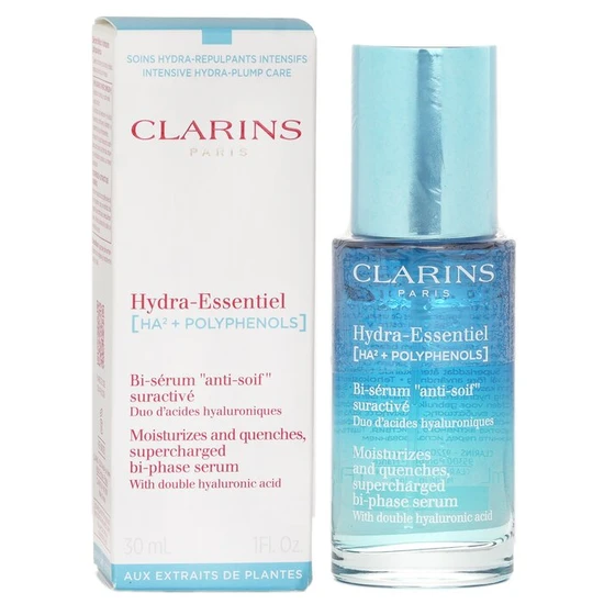 Clarins Hydra Essentiel Moisturises & Quenches, SuperCharged Bi Phase Serum 30ml
