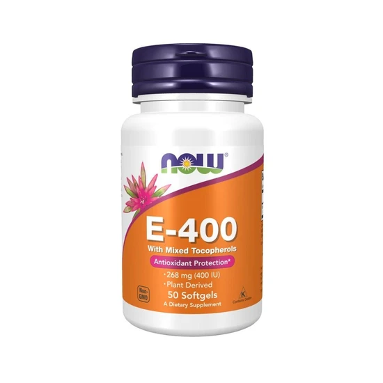 NOW Foods Vitamin E-400 Natural Mixed Tocopherols 50 Softgels