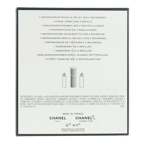 CHANEL No. 5 Eau De Parfum Twist & Spray 3 x 20ml