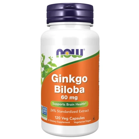 NOW Foods Ginkgo Biloba 60mg 120 Capsules