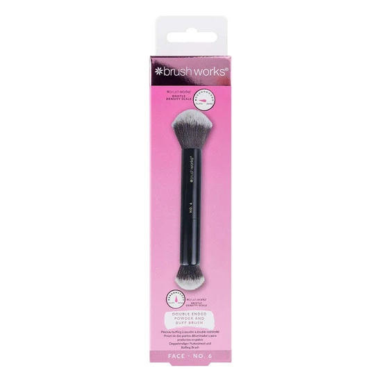 Brushworks No. 6 Double Ended Powder & Buff Brush