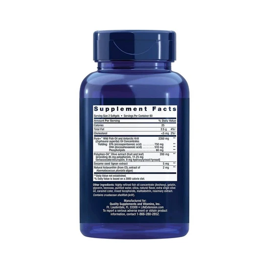 Life Extension Super Omega-3 Plus 120 Softgels