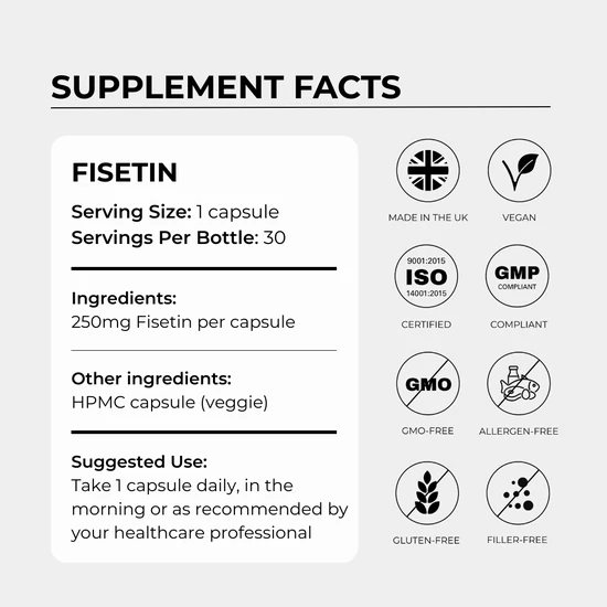 Charava UK Fisetin 250mg 30 Days