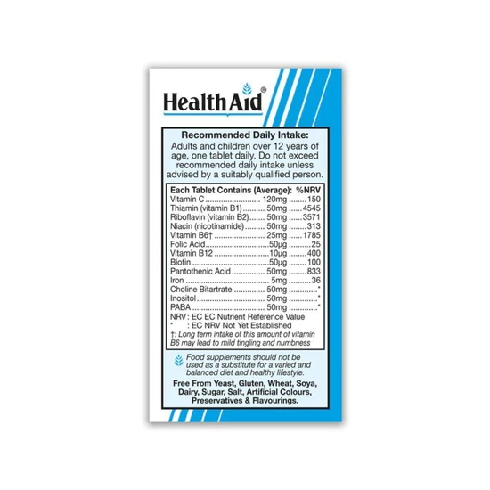 Health Aid Vitamin B+C Prolonged Release Tablets 30 Tablets
