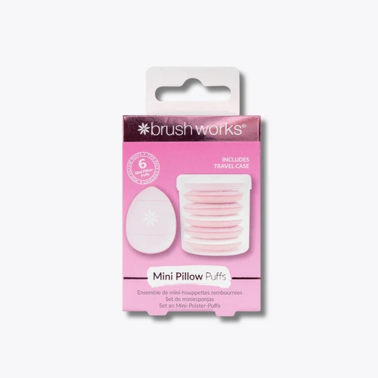 Brushworks Mini Pillow Puffs 6 Pack
