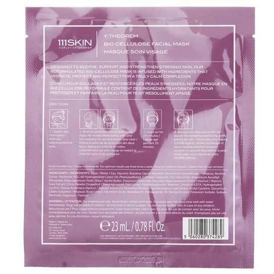 111SKIN Y Theorem Bio Cellulose Facial Mask 5x23ml
