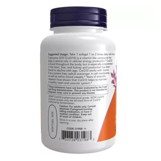 NOW Foods CoQ10 With Lecithin & Vitamin E 400mg - 60 Softgels