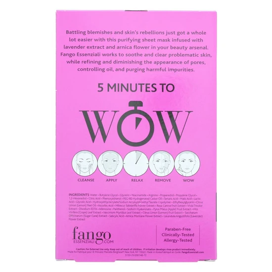 Borghese Fango Essenziali Purify Treatment Sheet Mask 4 x 25ml