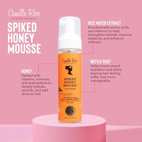 Camille Rose Spiked Honey 4-In-1 Styler Mousse 240ml