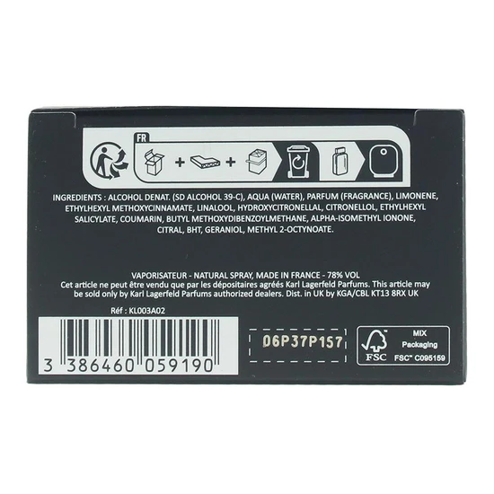 Karl Lagerfeld Pour Homme Eau De Toilette 50ml