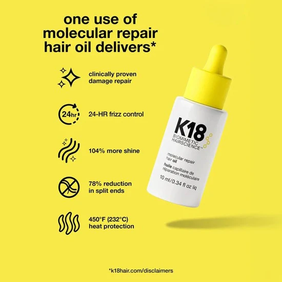 K18 DUO K18 Leave-In Molecular Repair Hair Mask & Molecular Repair Hair Oil 50ml + 30ml
