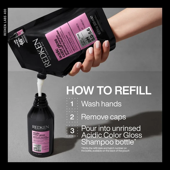 Redken Acidic Colour Gloss Shampoo Refill Pouch 500ml - Refill